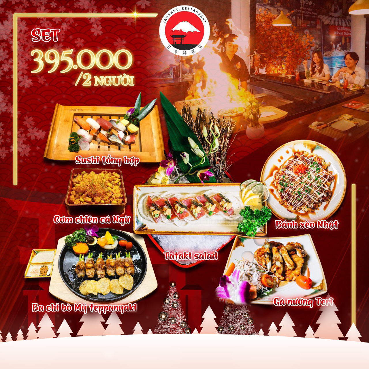 GÕ CỬA GIÁNG SINH - RINH NGÀN QUÀ TẶNG CÙNG KYOTO SUSHI 